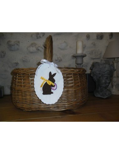 Motif De Broderie Machine Lapin De P Ques Appliqu X Cm