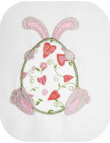 Motif De Broderie Machine Lapin Oeuf De P Ques