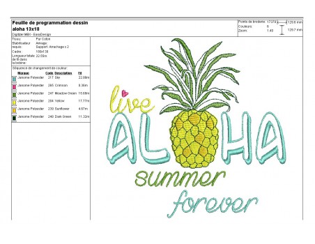 Instant download machine embroidery  watermelon hello summer