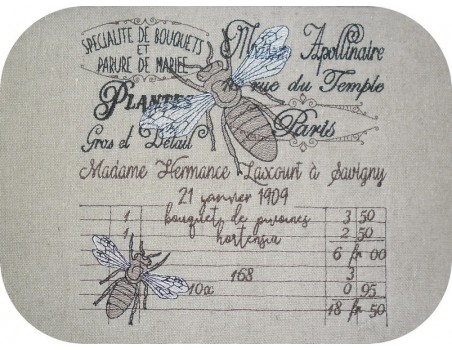 Motif de broderie machine abeille