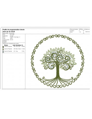 Motif De Broderie Arbre De Vie