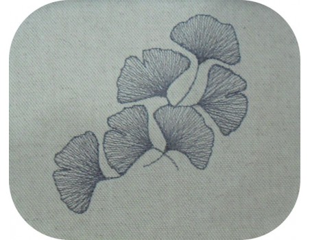 Motif de broderie machine  ginkgo biloba