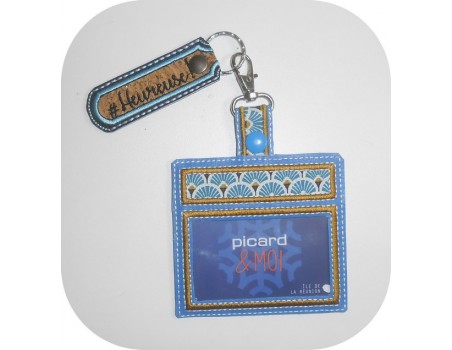 machine embroidery design  ith card holder