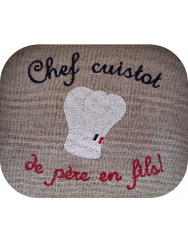 motif de broderie toque de cuisinier