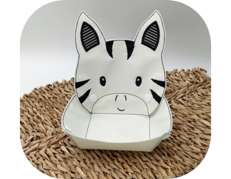 machine embroidery design ith zebra head box
