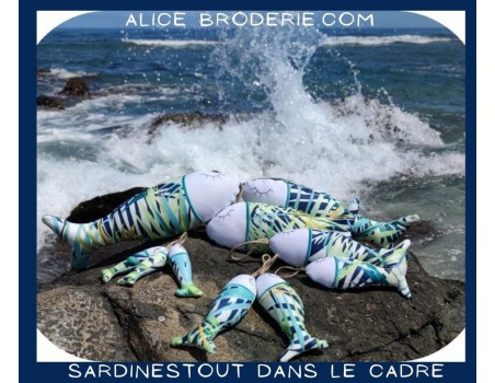 Motif de broderie machine sardine ITH