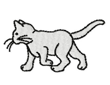 Machine embroidery design white cat