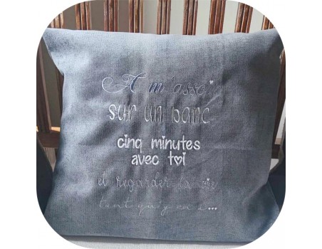 Motif de broderie machine texte amour