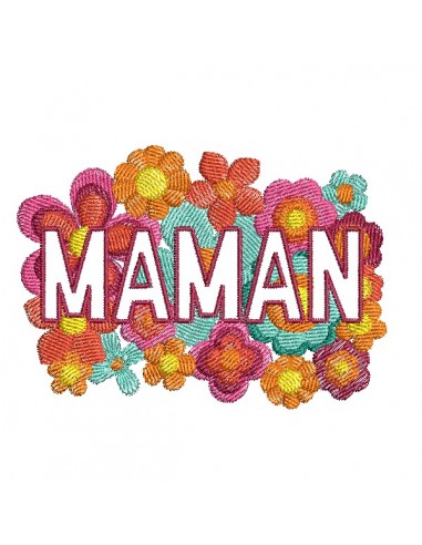 machine embroidery design flowers mom