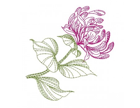 Motif de broderie machine chrysanthème