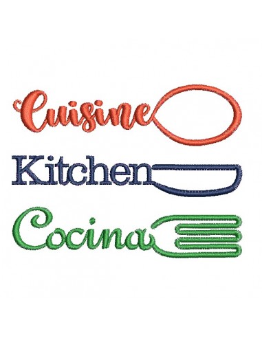 machine embroidery design kitchen