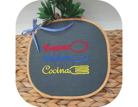 machine embroidery design kitchen