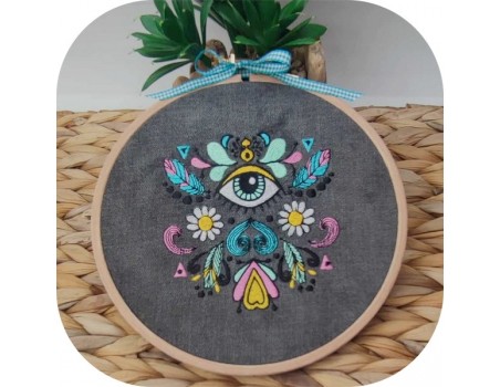 Motif de broderie machine  oeil