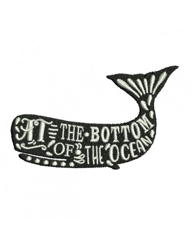 machine embroidery design  sperm whale