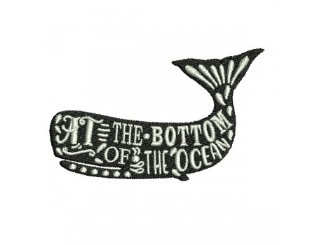 machine embroidery design  sperm whale