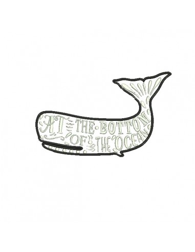 machine embroidery design applique sperm whale