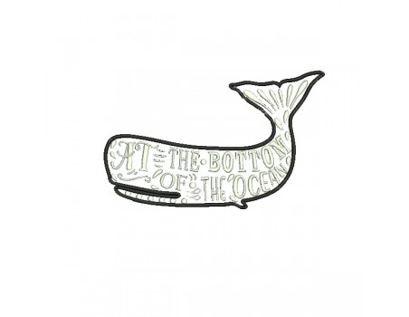 machine embroidery design applique sperm whale