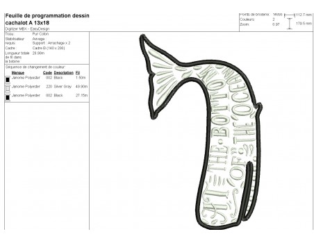 machine embroidery design applique sperm whale