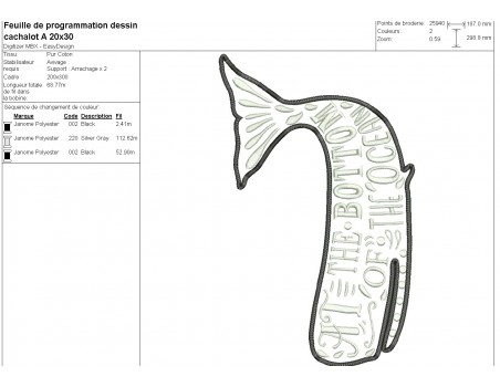 machine embroidery design applique sperm whale