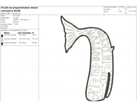 machine embroidery design applique sperm whale