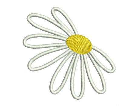 machine embroidery design applique daisy