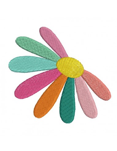 machine embroidery design  daisy