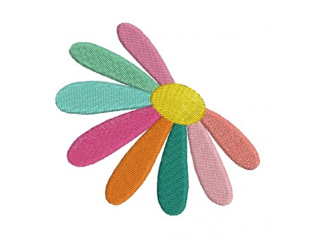 machine embroidery design  daisy