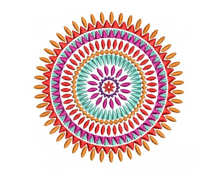 Machine embroidery design  boho mandala