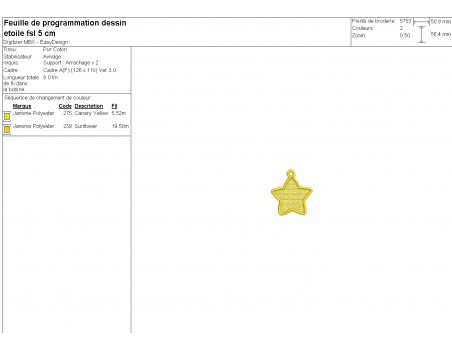 machine embroidery design star fsl