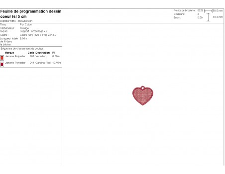 machine embroidery design heart fsl