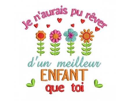 machine embroidery  design text  best child