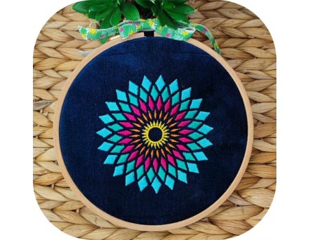 Machine embroidery design  diamond mandala