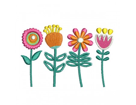 machine embroidery design  flowers