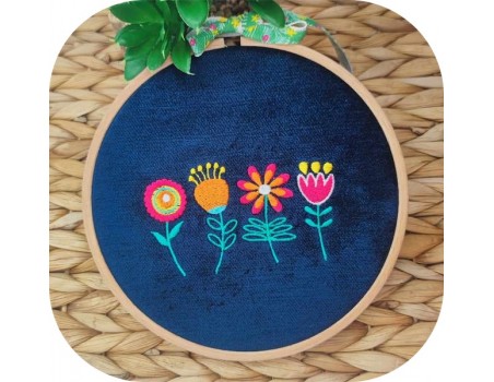 machine embroidery design  flowers