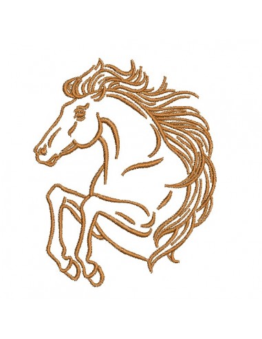 machine embroidery design  prancing Horse