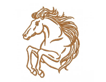 machine embroidery design  prancing Horse