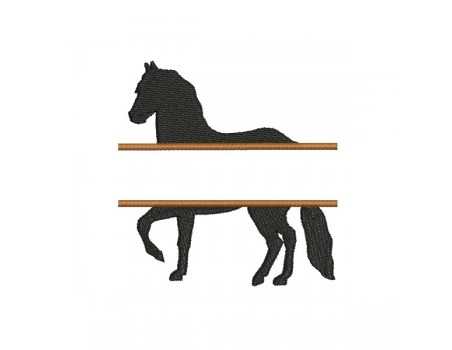 machine embroidery design  horse customisable