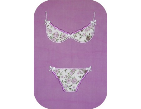 Instant download machine embroidery applique  underwear