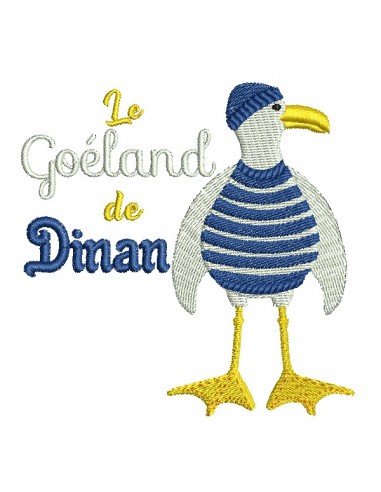 Motif de broderie machine goéland de Dinan