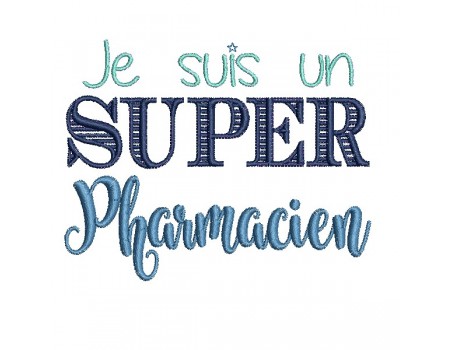 machine  embroidery design super pharmacist