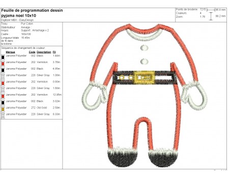 machine embroidery design applique santa claus pajamas