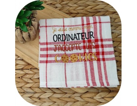 Motif de broderie machine cookies ordinateur