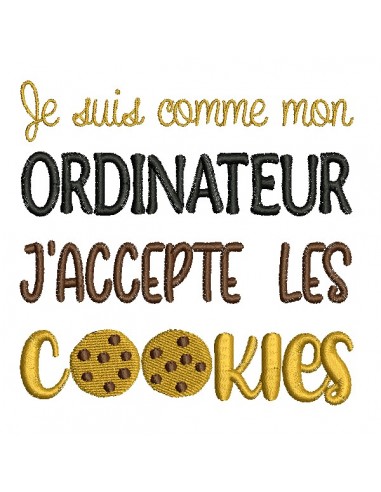 Motif de broderie machine cookies ordinateur