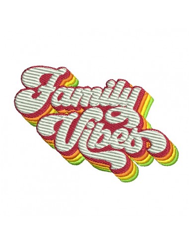 machine embroidery design family vibes