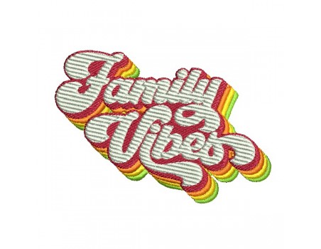 machine embroidery design family vibes