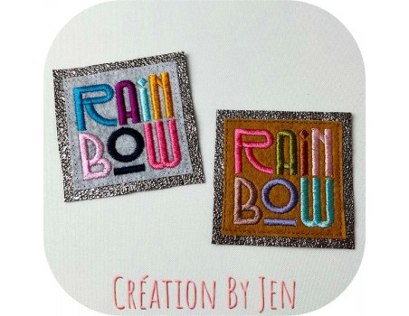 machine embroidery design  rain bow