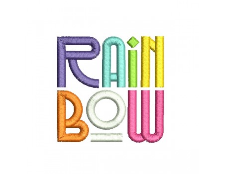 machine embroidery design  rain bow