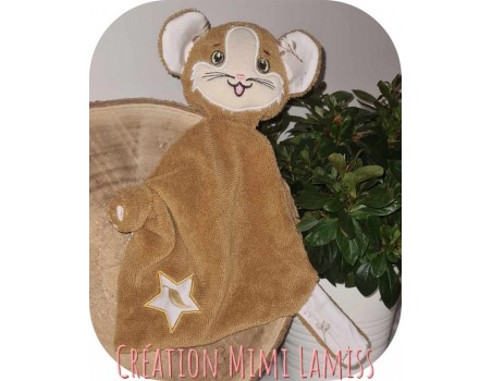 Motif de broderie machine  tête doudou hamster ITH