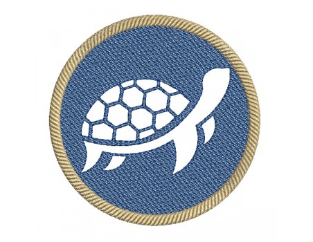 machine embroidery design sea ​​turtle embossed