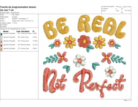 machine embroidery design  be real